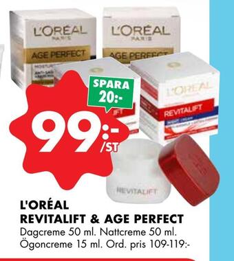 ÖoB L'oréal revitalift & age perfect erbjuda