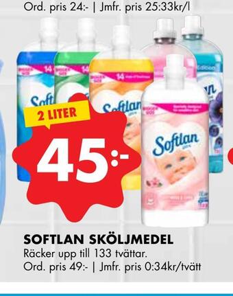 ÖoB Softlan sköljmedel erbjuda