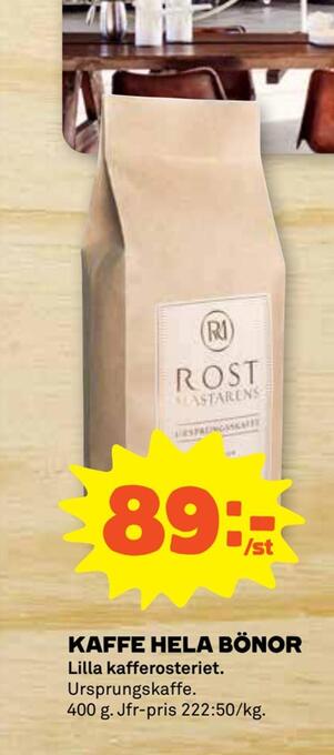 Coop Forum Kaffe hela bönor erbjuda