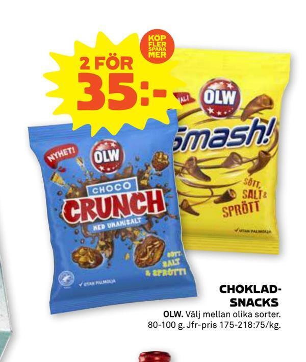 Coop Forum Chokladsnacks erbjuda
