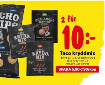City Gross Taco kryddmix erbjuda