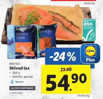 Lidl Skivad lax erbjuda