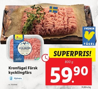 Lidl Kronfågel Färsk kycklingfärs erbjuda