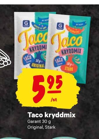City Gross Taco kryddmix erbjuda