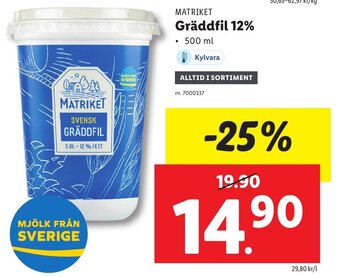 Lidl Gräddfil 12% erbjuda