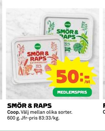 Coop Smör & raps erbjuda