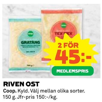 Coop Riven ost erbjuda