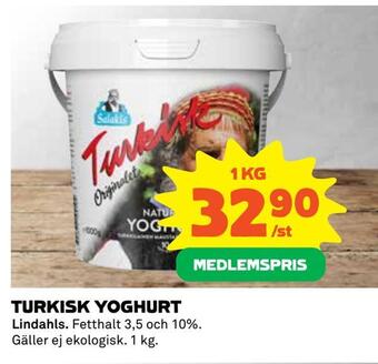 Coop Turkisk yoghurt erbjuda