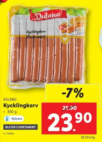 Lidl Kycklingkorv erbjuda
