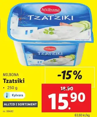 Lidl MILBONA Tzatsiki 250 g erbjuda