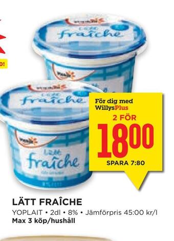 Willys Hemma Lätt fraîche erbjuda