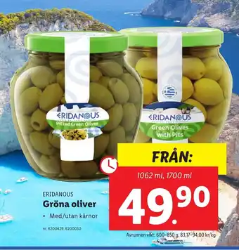 Lidl FRIDANOUS Green Olives erbjuda