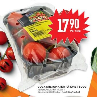 Willys Hemma Cocktailtomater på kvist 500g erbjuda