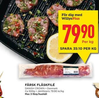 Willys Hemma Färsk fläskfilé erbjuda