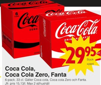 Matöppet Coca cola läskedryck erbjuda