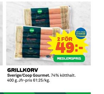 Coop Extra Grillkorv erbjuda