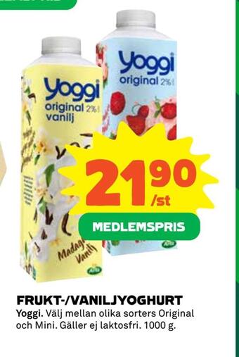 Coop Extra Frukt-/vaniljyoghurt erbjuda