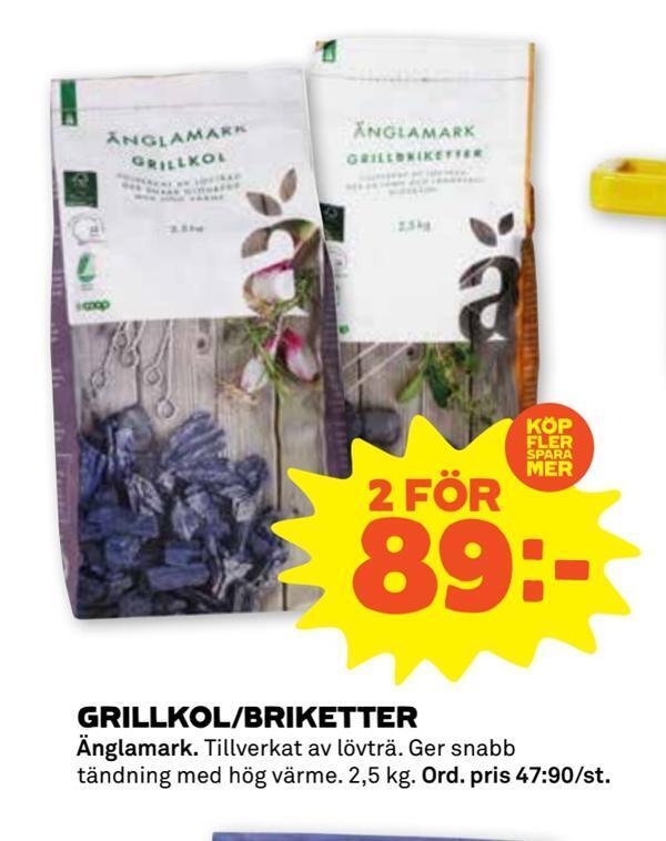Coop Forum Grillkol/briketter erbjuda