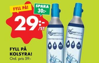 ÖoB Wassermaxx kolsyrepatron erbjuda