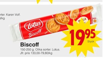 Matöppet Biscoff småkakor erbjuda