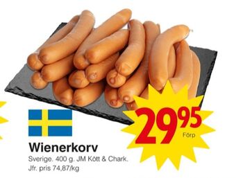 Matöppet Jm chark wienerkorv erbjuda