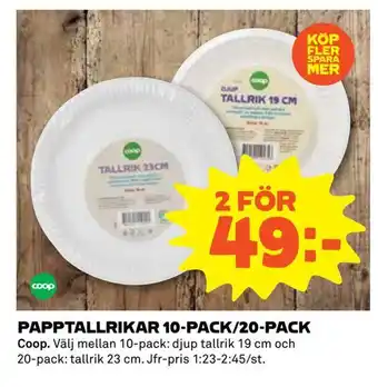 Coop Extra Papptallrikar 10-pack/20-pack erbjuda