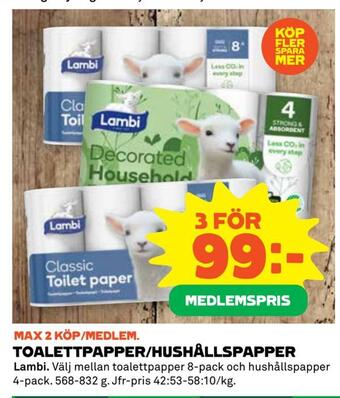 Coop Extra Toalettpapper/hushållspapper erbjuda