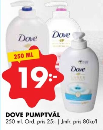 ÖoB Dove tvål flytande erbjuda