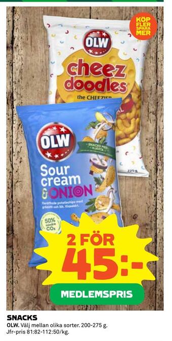 Coop Extra Snacks erbjuda