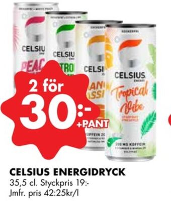ÖoB Peach vibe energidryck erbjuda