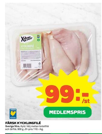 Coop Extra Färsk kycklingfilé erbjuda