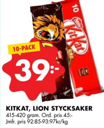 ÖoB Kit kat chokladbar erbjuda