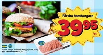 Östenssons Garant hamburgare erbjuda