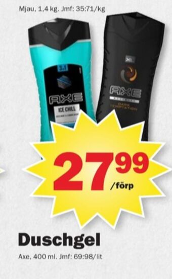 Pekås Axe duschtvål erbjuda