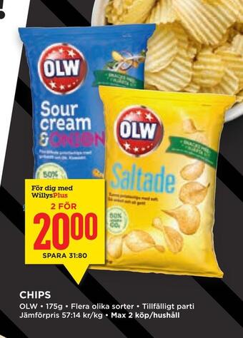 Willys Hemma Chips erbjuda