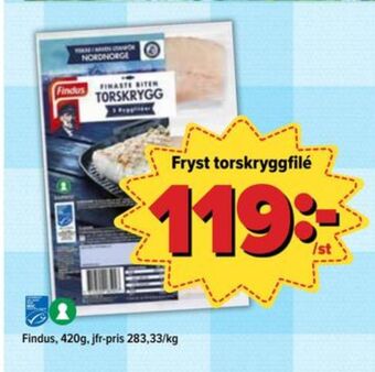 Östenssons Findus torskfilé erbjuda