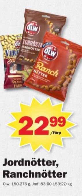 Pekås Olw jordnötter erbjuda