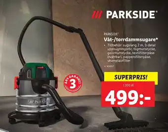 Lidl PARKSIDEⓇ Våt-/torrdammsugare* erbjuda