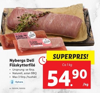 Lidl Nybergs Deli Fläskytterfilé erbjuda