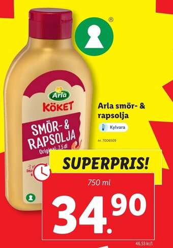 Lidl Arla smör- & rapsolja erbjuda