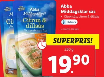 Abba Middagsklar sås