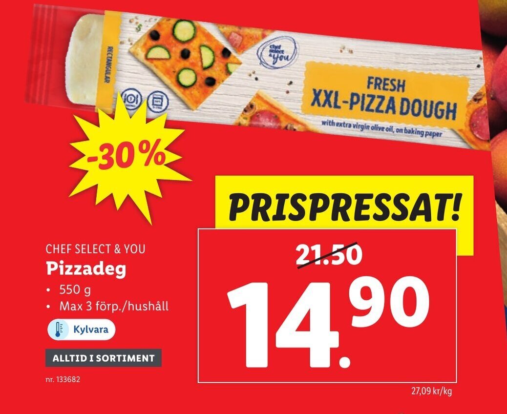 Lidl CHEF SELECT & YOU Pizzadeg erbjuda