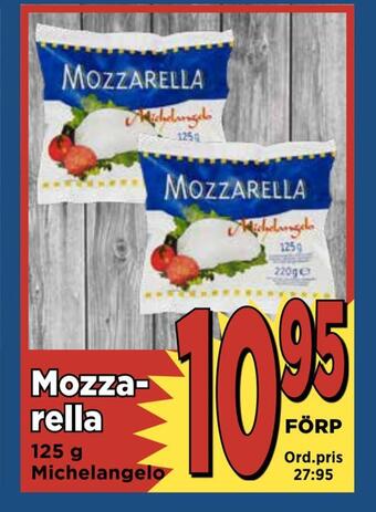 Supergrossen Mozzarella erbjuda