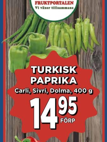 Supergrossen Turkisk paprika erbjuda