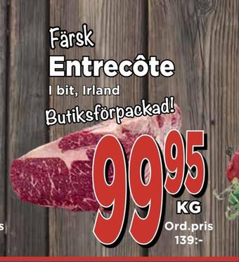 Supergrossen Entrecôte erbjuda