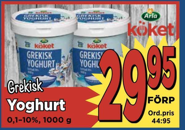 Supergrossen Yoghurt erbjuda