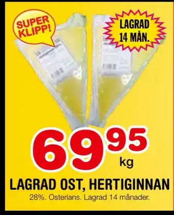 Nya Pulsen Lagrad ost, hertiginnan erbjuda
