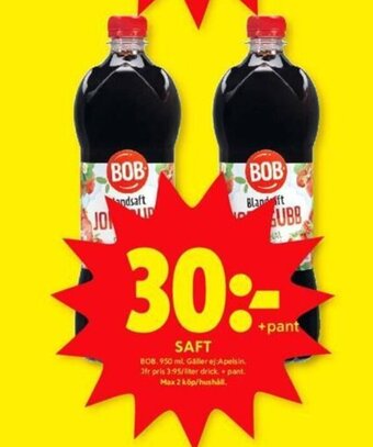 ICA Kvantum Saft BOB erbjuda