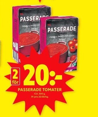 ICA Kvantum PASSERADE TOMATER ICA. 500 g. erbjuda