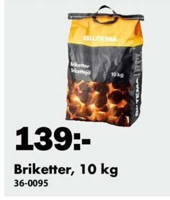 Biltema Briketter, 10 kg erbjuda